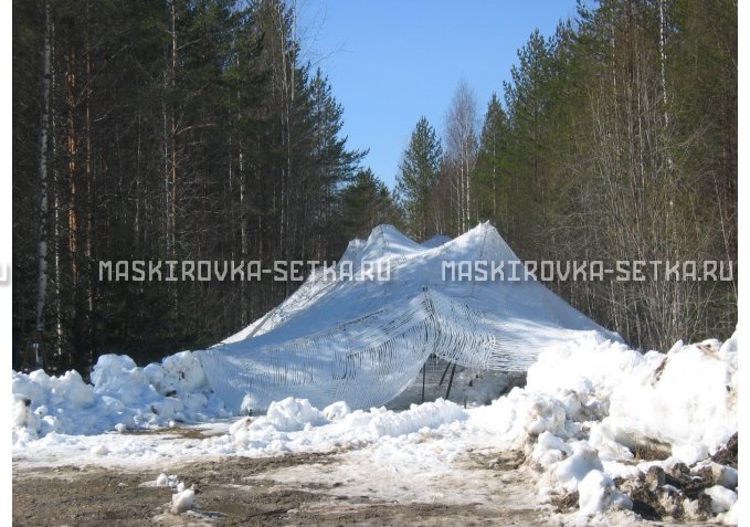 Маскировочная сеть Снег 3х6 м без антипирена – купить по цене 4400 руб. в интернет-магазине в городе Чебоксары картинка 3
